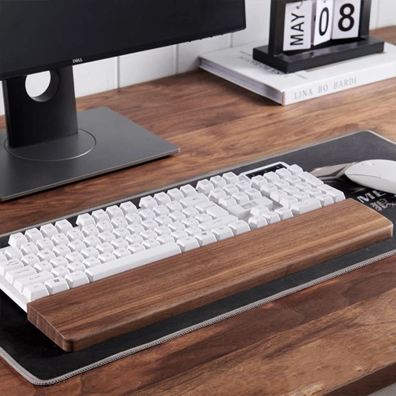 Wrist Rest Wood - 30/36/44cm teclado de nogueira sólida descanso