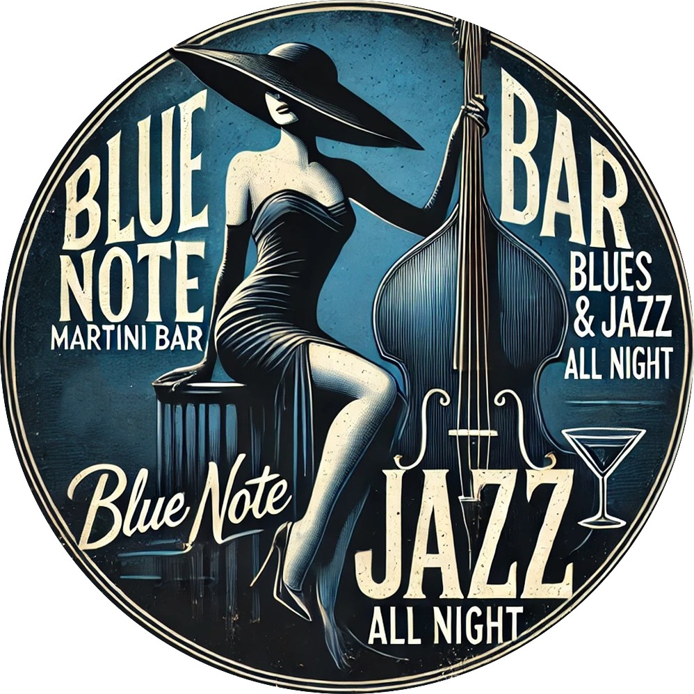 Blue Note Jazz Martini Bar Art - Brass Weight Plate avaliação e preço