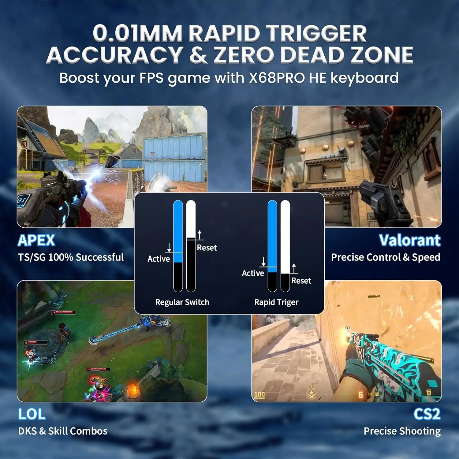 Teclado para jogos sem fio Att - Gaming Keyboard Wireless avaliação e preço