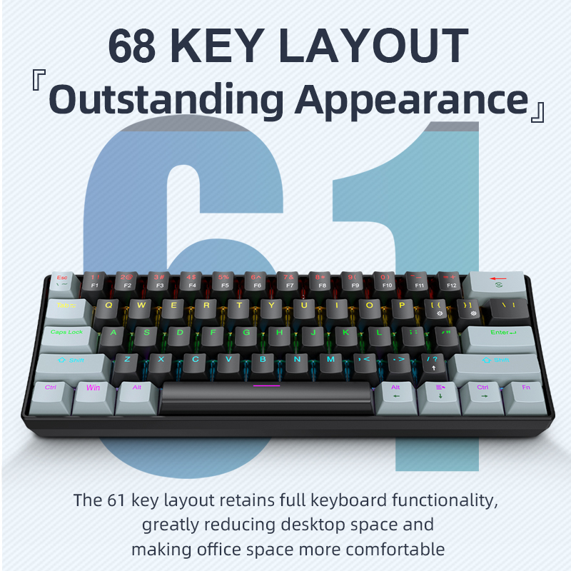 APAYADO K61 Mini teclado mecân - Gaming Keyboard Budget avaliação e preço
