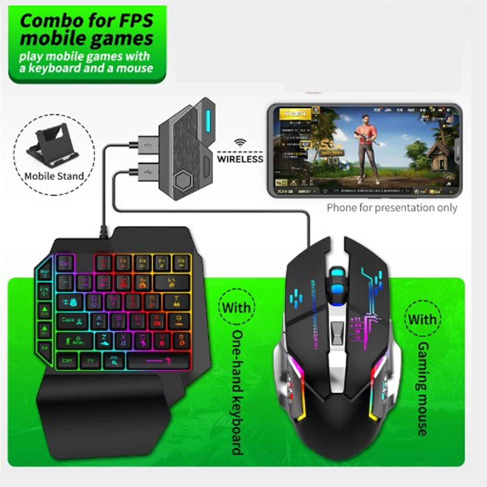 Conjunto de Conversor de Tecla - Gaming Keyboard Mouse Set avaliação e preço