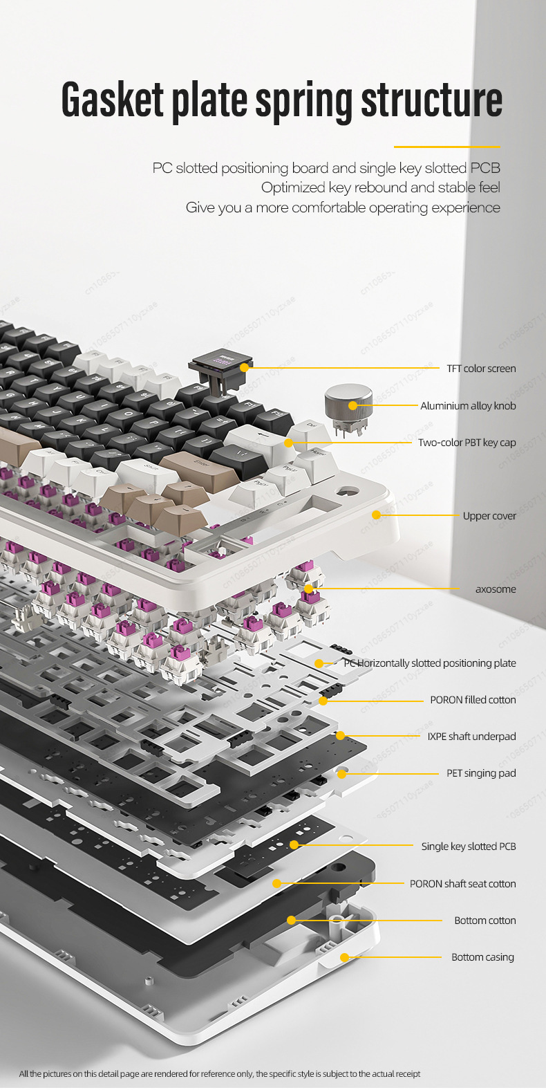 Novo Teclado Mecânico AL66 202 - Gaming Keyboard Affordable avaliação e preço