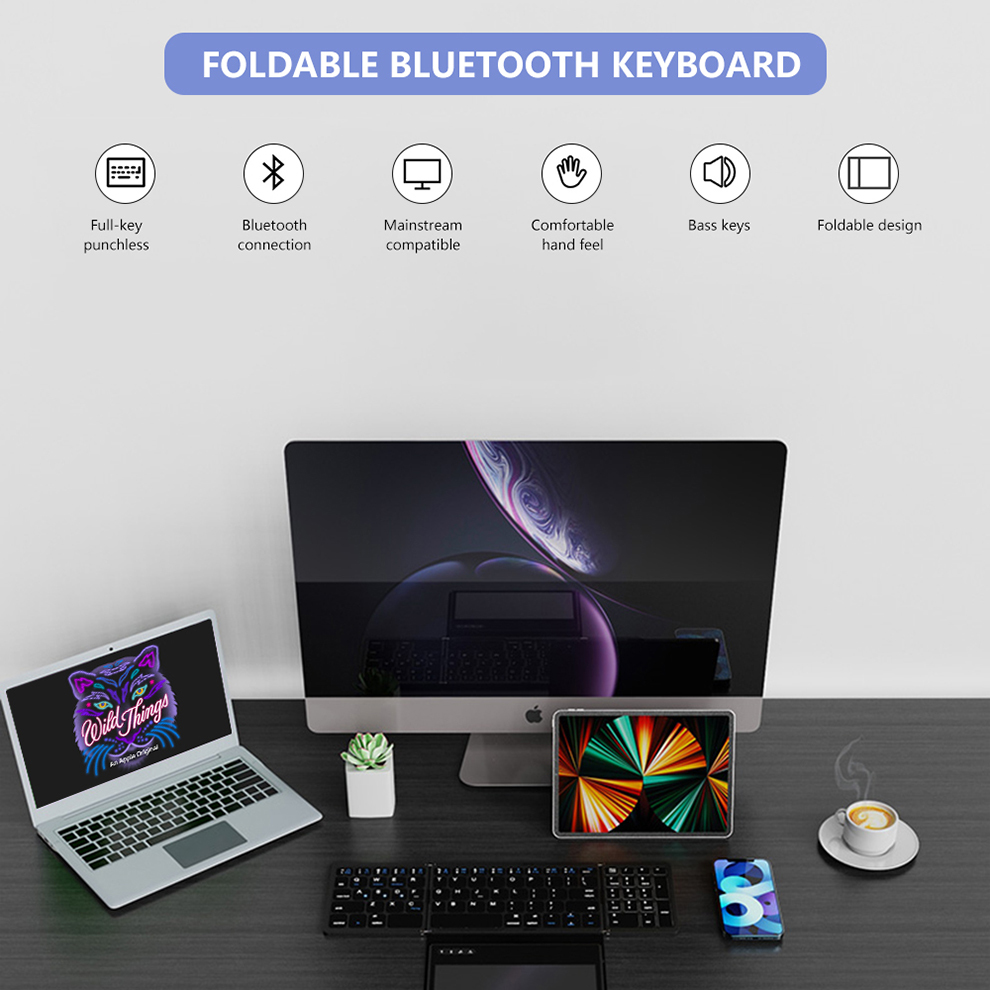 Arco dobrável teclado bluetoot - Gaming Keyboard Budget avaliação e preço