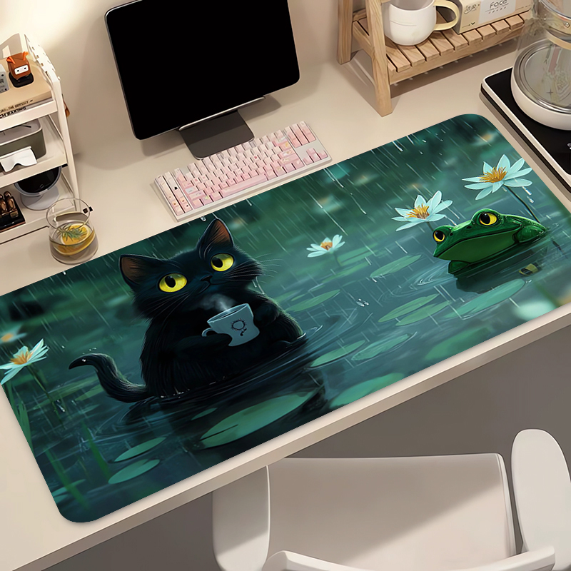 Kawaii gato preto silicone mac - Gaming Keyboard And Mouse Pad avaliação e preço
