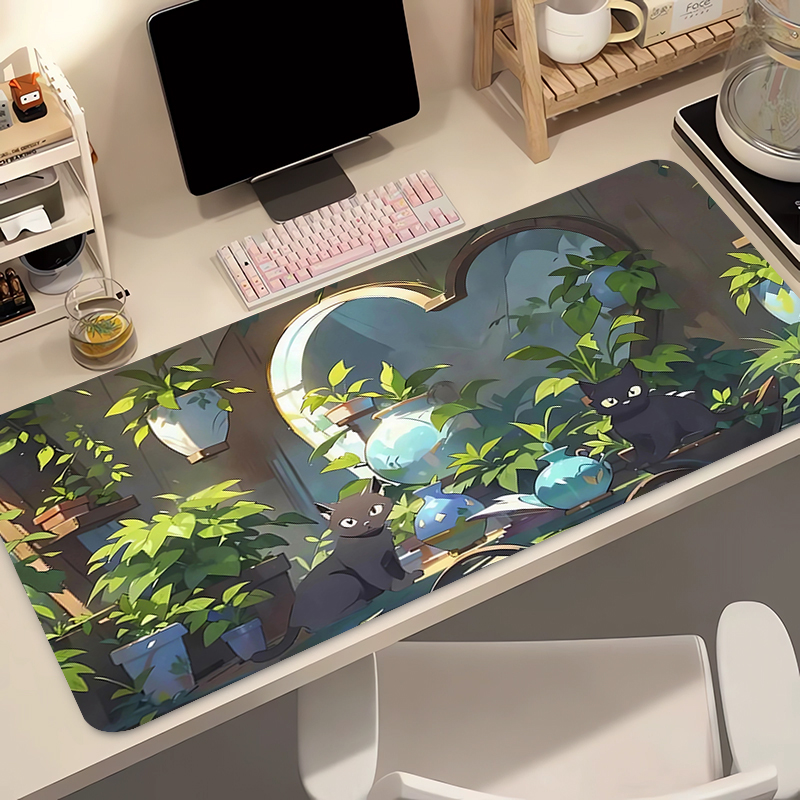 Kawaii gato preto silicone mac - Gaming Keyboard And Mouse Pad avaliação e preço