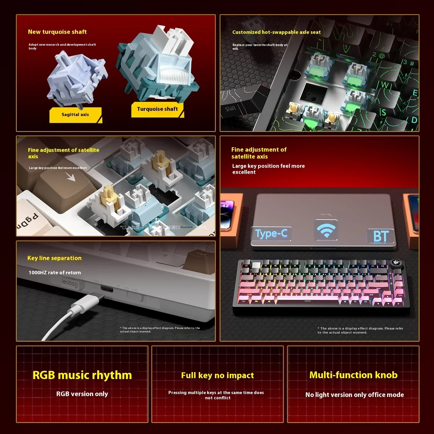 Leobog hi75c hi75 hi75c pro al - Gaming Keyboard Extension avaliação e preço