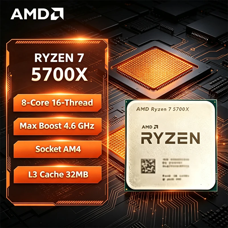 Processador AMD Ryzen 7 5700X, - Amd Cpu Ryzen 7 avaliação e preço