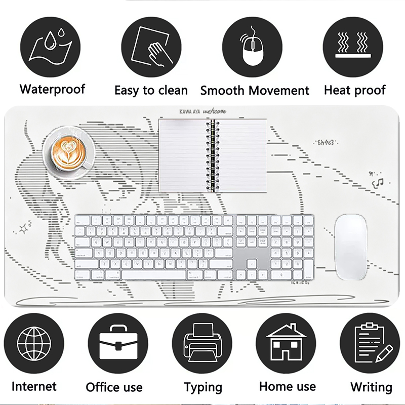 1Pç Mouse Pad de Couro Anime A - Gaming Keyboard And Mouse Pad avaliação e preço